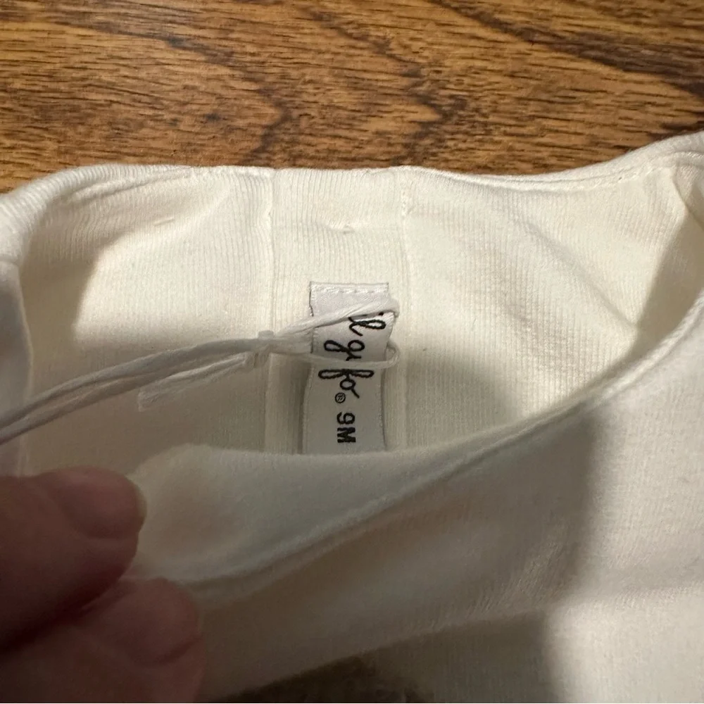il Gufo Cream Baby lined Shorts & Top set size 9M Baby boy girl NWT
